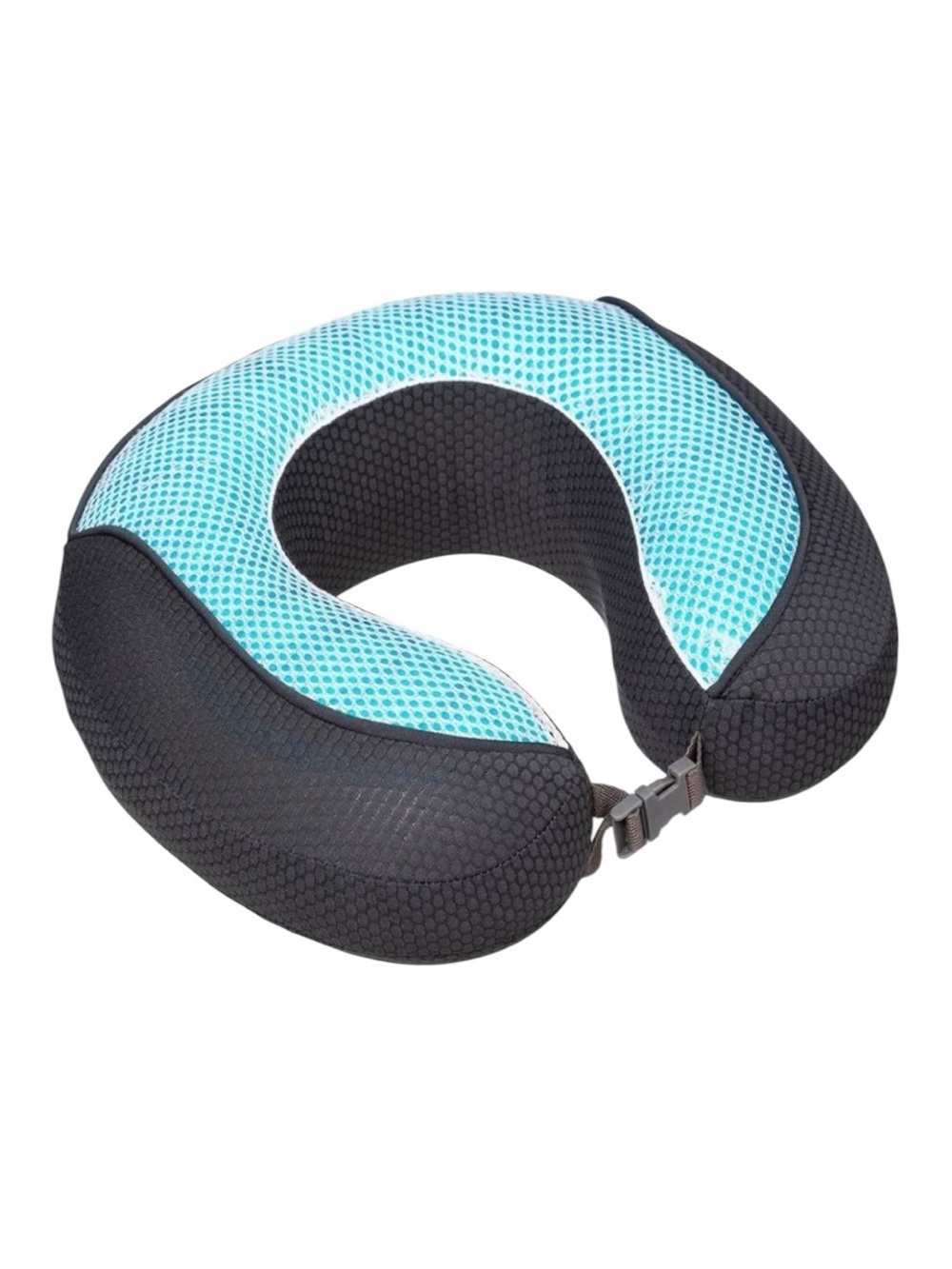 5 Five Simply Smart Light Blue & Dark Gray Memory Foam Neck Cushion
